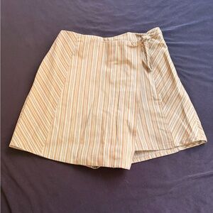 Zara Beige Striped Kids Skort